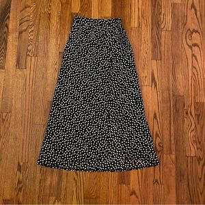 Floral Black Maxi Skirt